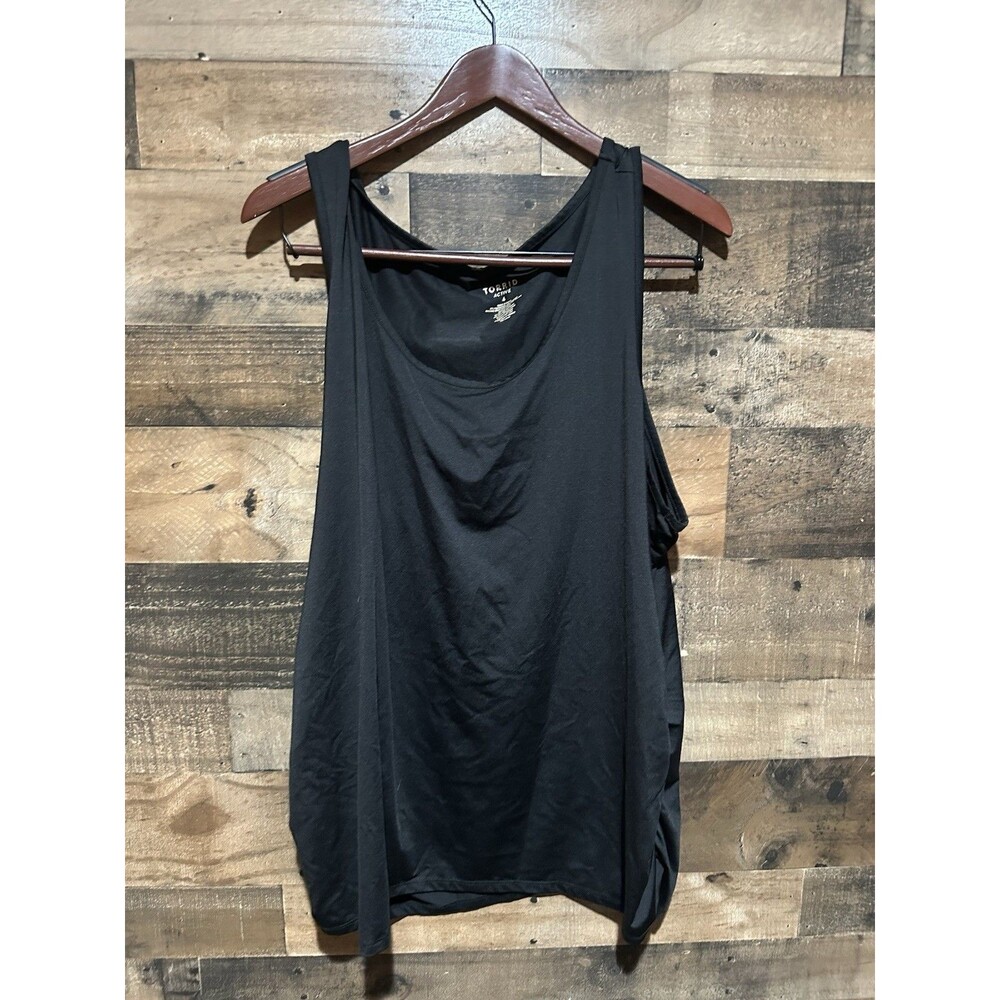Torrid 4 4X Plus Size active tank top womens black workout